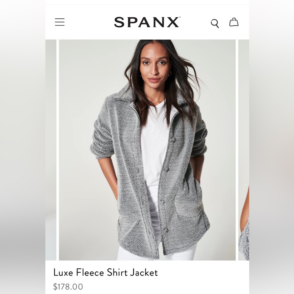 Spanx Luxe Fleece Shirt Jacket